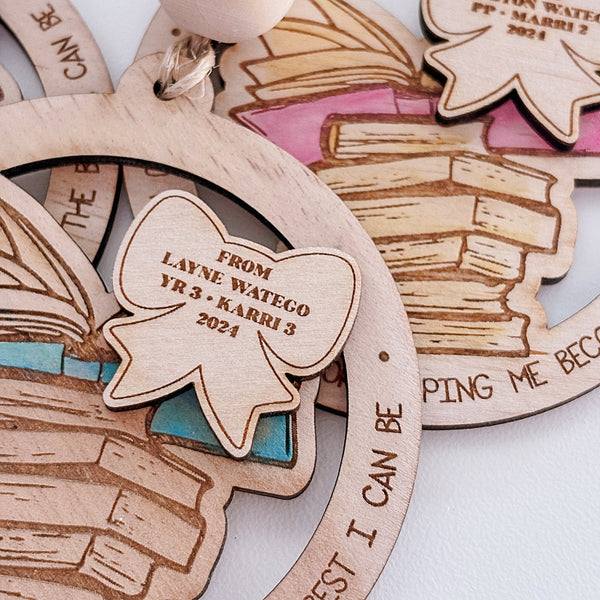 Bookish Teacher Ornaments - ShartrueseChristmas Ornament