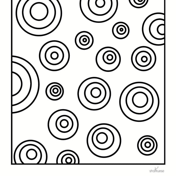 Easy Bold Patterns Colouring Pages Instant Download - ShartrueseColouring Pages