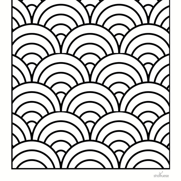 Easy Bold Patterns Colouring Pages Instant Download - ShartrueseColouring Pages