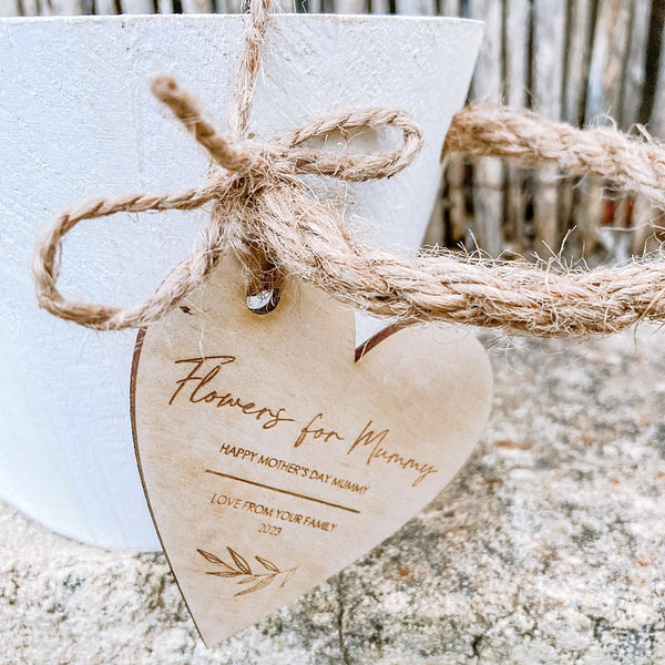 Decorative Washed Wood Planter - Shartruese