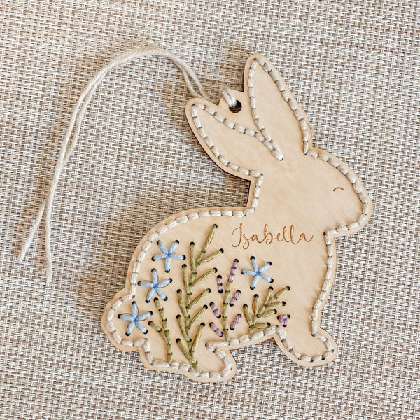 Embroidered Bunny Keepsake - ShartrueseEaster Keepsake