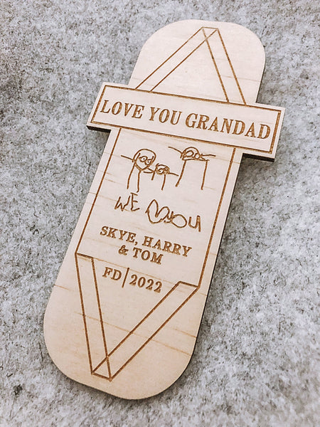 Father's Day Bookmark Affordable Gifts DAD Grandad Australian Handmade Unique Personalised Keepsakes Hard to find Gifts