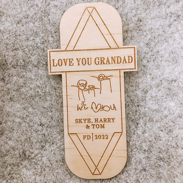 Father's Day Bookmark Affordable Gifts DAD Grandad Australian Handmade Unique Personalised Keepsakes Hard to find Gifts