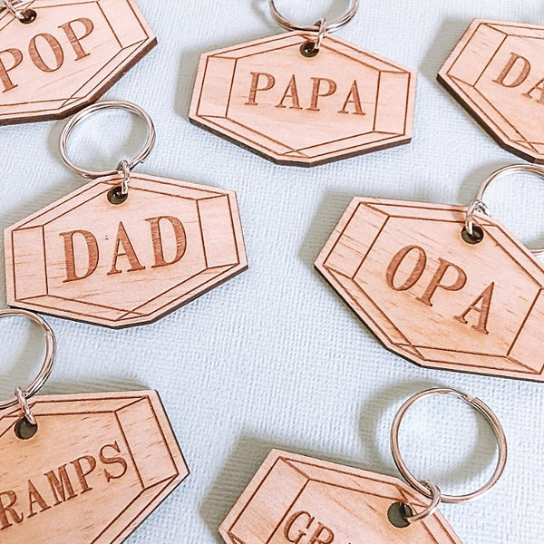 Father's Day Keychain Key Chain Affordable Gifts DAD Grandad Australian Handmade  Personalised Keepsakes Hard to find Gifts
