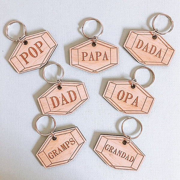 Father's Day Keychain Key Chain Affordable Gifts DAD Grandad Australian Handmade  Personalised Keepsakes Hard to find Gifts