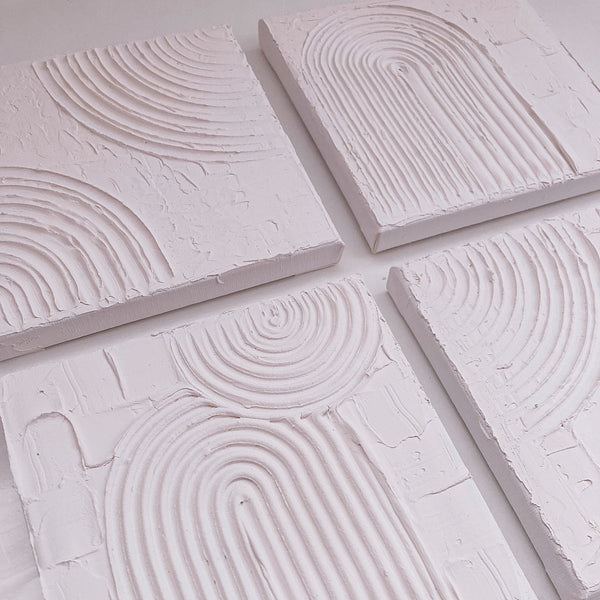 Mini Textured Squares - ShartrueseTextured Art