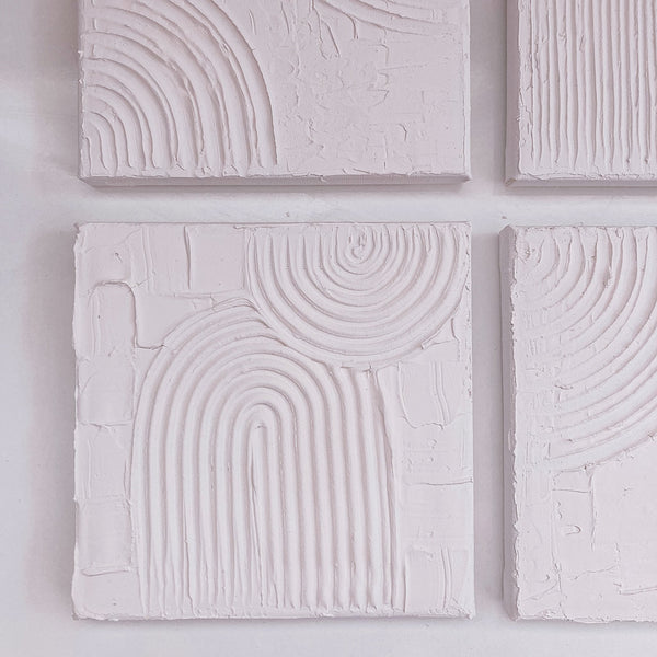 Mini Textured Squares - ShartrueseTextured Art