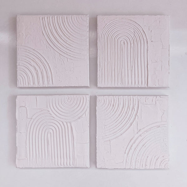 Mini Textured Squares - ShartrueseTextured Art