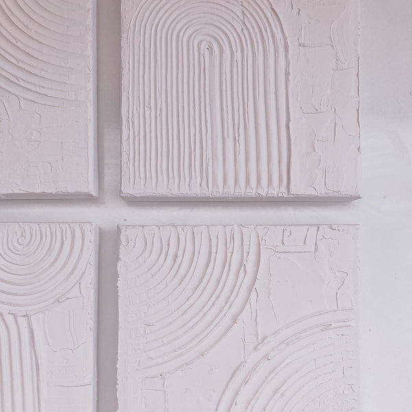 Mini Textured Squares - ShartrueseTextured Art