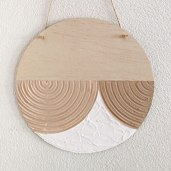 Textured Circle Plaque - ShartrueseTextured Art