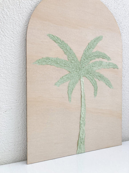 Textured Palm Arch Plaque - ShartrueseTextured Art