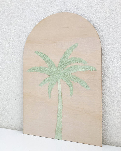 Textured Palm Arch Plaque - ShartrueseTextured Art