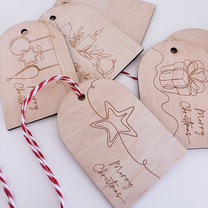 Christmas Wooden Gift Tags | Set of 6