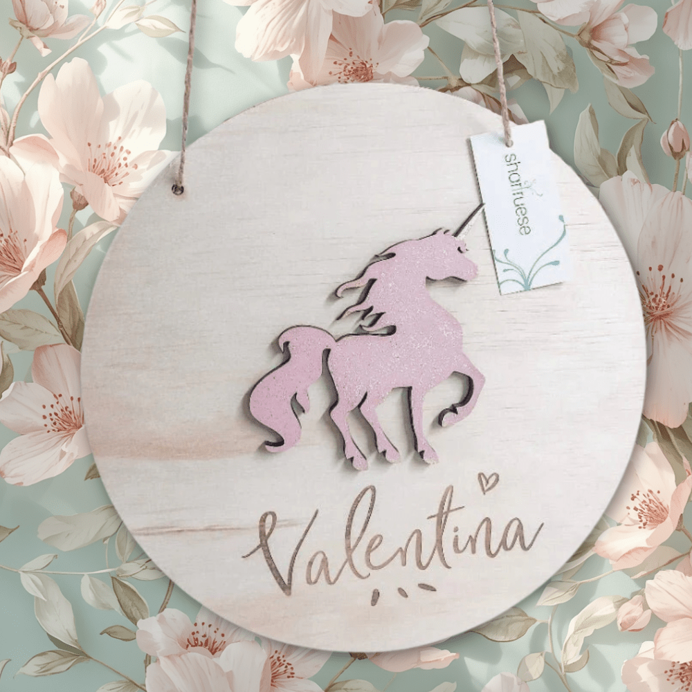 3D Unicorn Plaque - ShartrueseNursery Decor