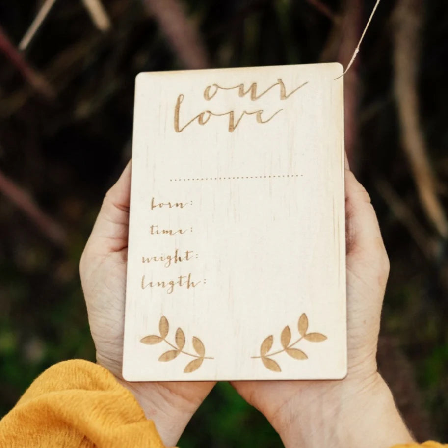 Zilvi Birth Announcement Card