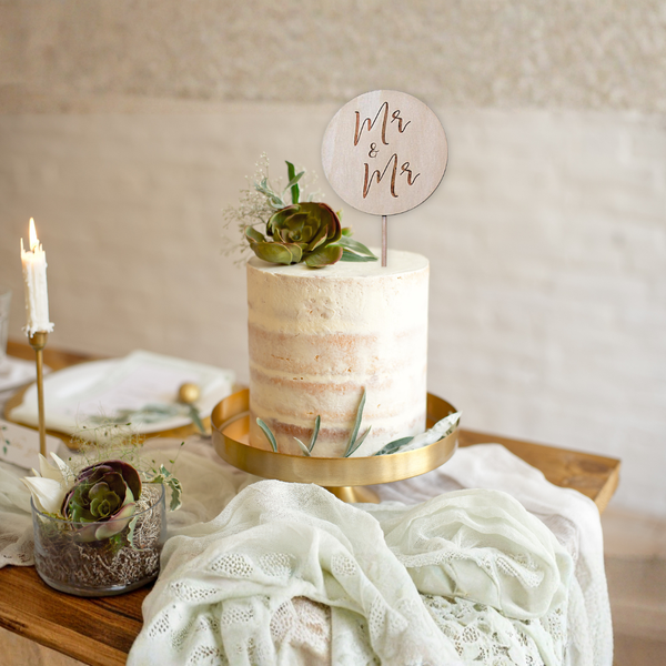 Mr & Mr Cake Topper