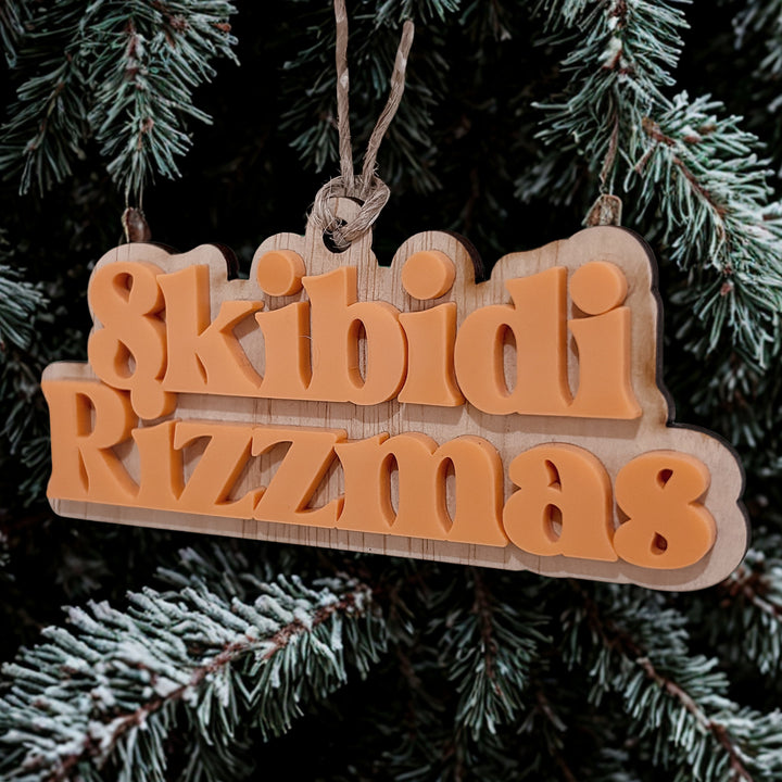 Skibidi Rizzmas Christmas Ornament