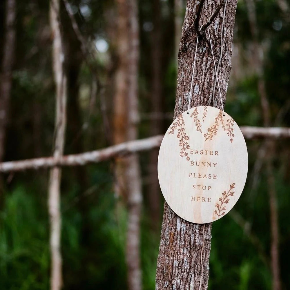 Zilvi Easter Bunny Plaque - Wildflower