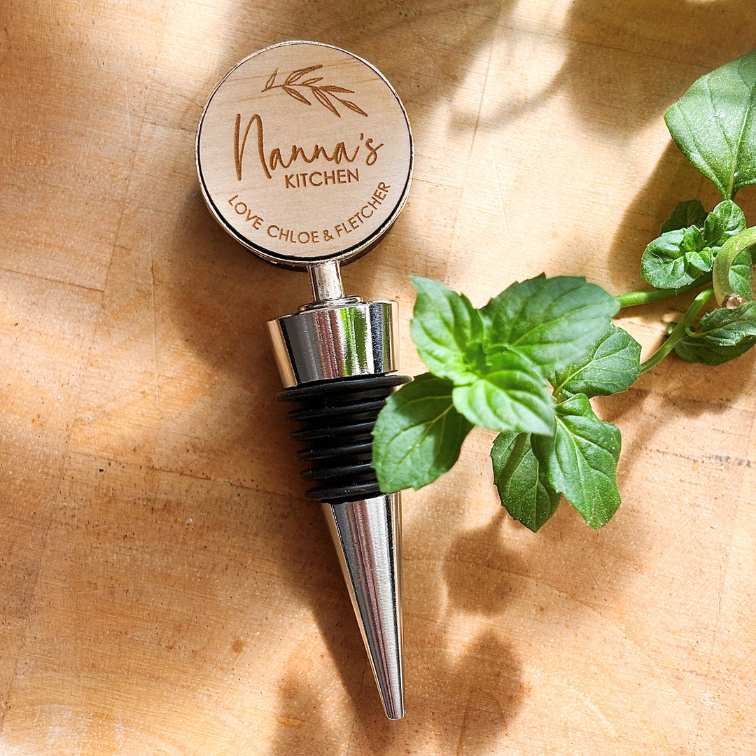 Personalised Wine Bottle Stopper - Wine Lover - Mother&