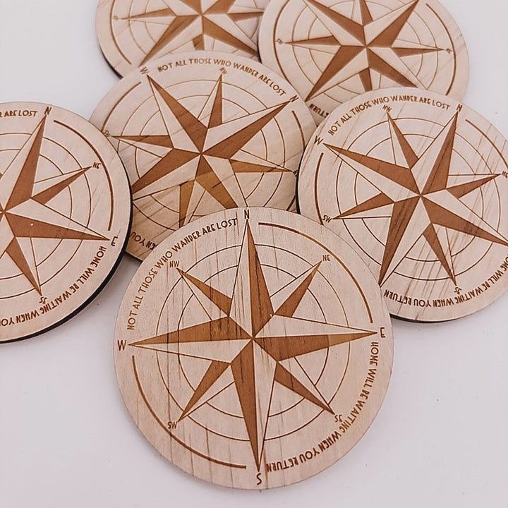 Compass Keepsake Disc - Travelling Well Wishes - Wallet Card