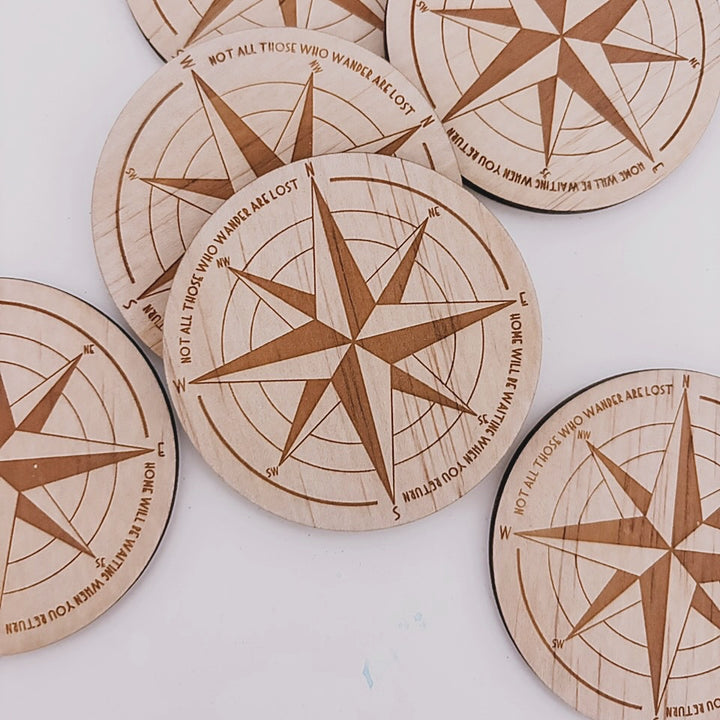 Compass Keepsake Disc - Travelling Well Wishes - Wallet Card