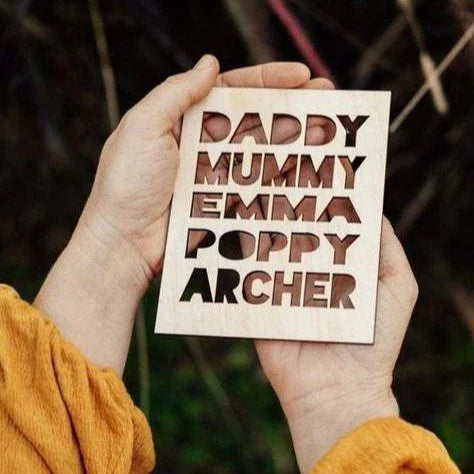 Zilvi Mini Family Name Plaque