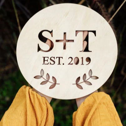 Zilvi Lovers Initial Plaque