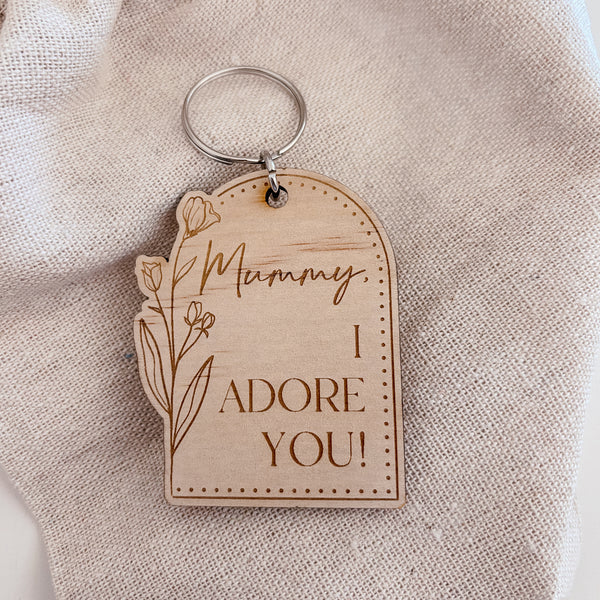 Arch Floral Personalised Key Chains - Mother's Day