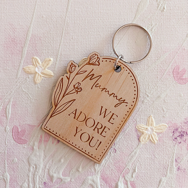 Arch Floral Personalised Key Chains - Mother's Day