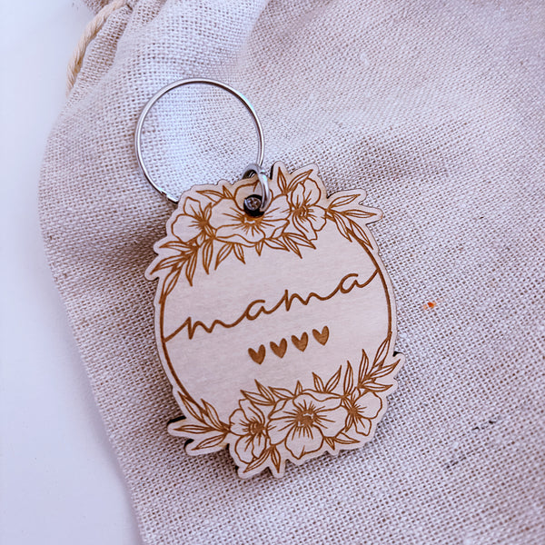 Floral Personalised Key Chains - Mother's Day