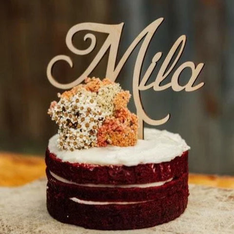 Zilvi Personalised Cake Topper - Single Word