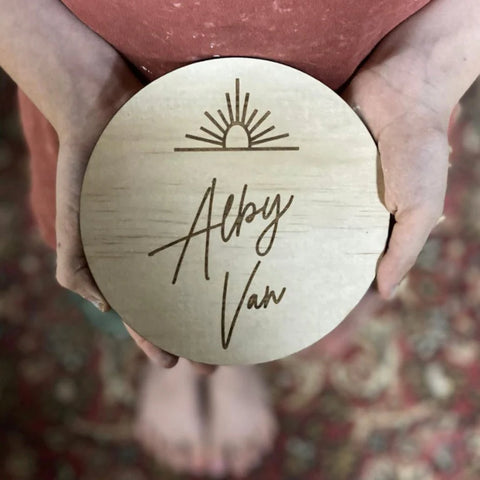 Zilvi Etched Name Plaque - Sunshine