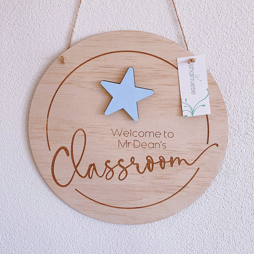 3D Star Teacher Classroom Plaque