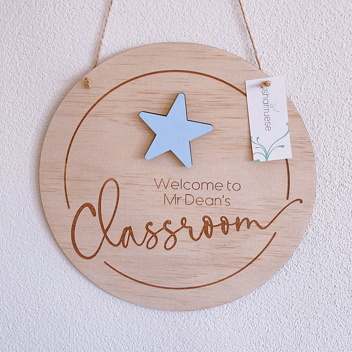 3D Star Teacher Classroom Plaque