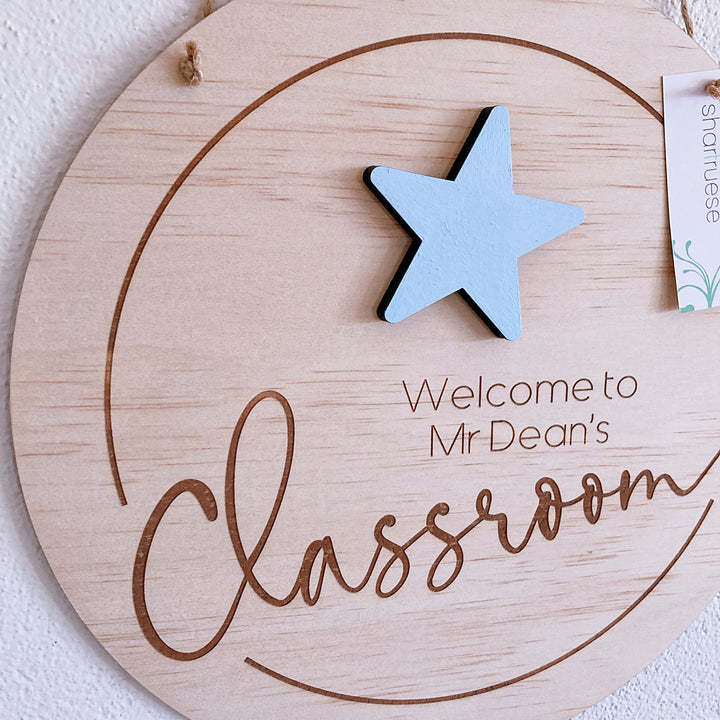 3D Star Teacher Classroom Plaque