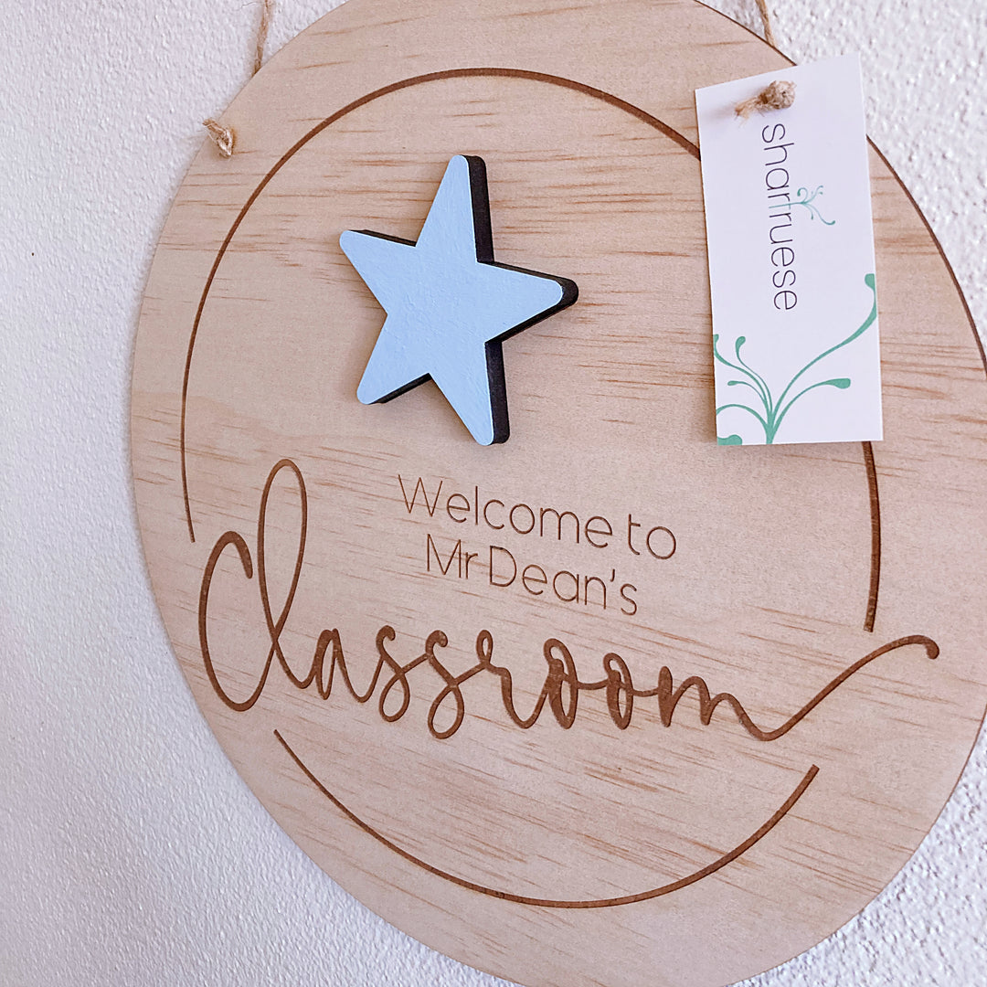3D Star Teacher Classroom Plaque
