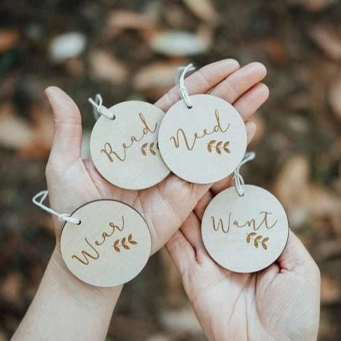 Zilvi Want, Need, Wear, Read Gift Tags - Vine