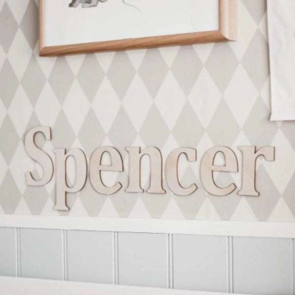 Zilvi Timber Wall Words - Traditional Font