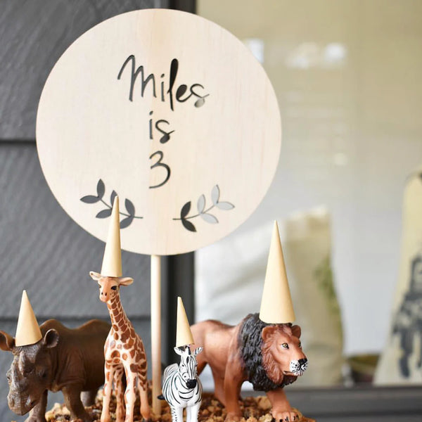 Zilvi Personalised Cake Topper - Vine