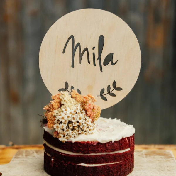 Zilvi Personalised Cake Topper - Vine