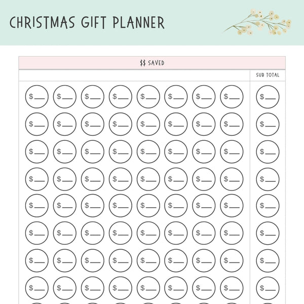 Christmas Gift Planner Bundle Instant Download - ShartrueseWeekly Meal Planner Digital