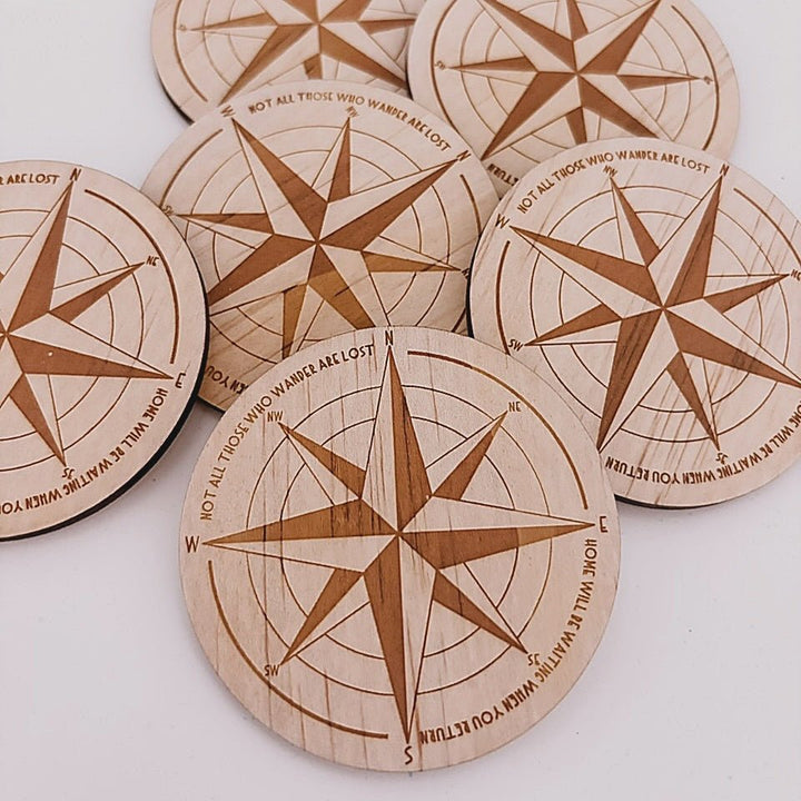 Compass Keepsake Disc - Travelling Well Wishes - Wallet Card - ShartruesePocket Hug