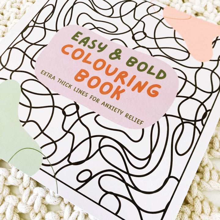 Easy &amp; Bold Colouring Book: Extra Thick Lines for Anxiety Relief - ShartrueseColouring Book