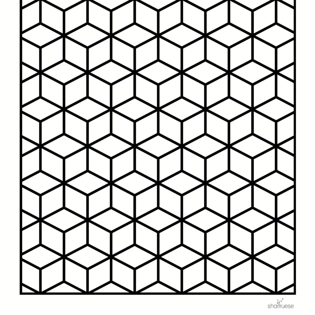 Easy Bold Patterns Colouring Pages Instant Download - ShartrueseColouring Pages
