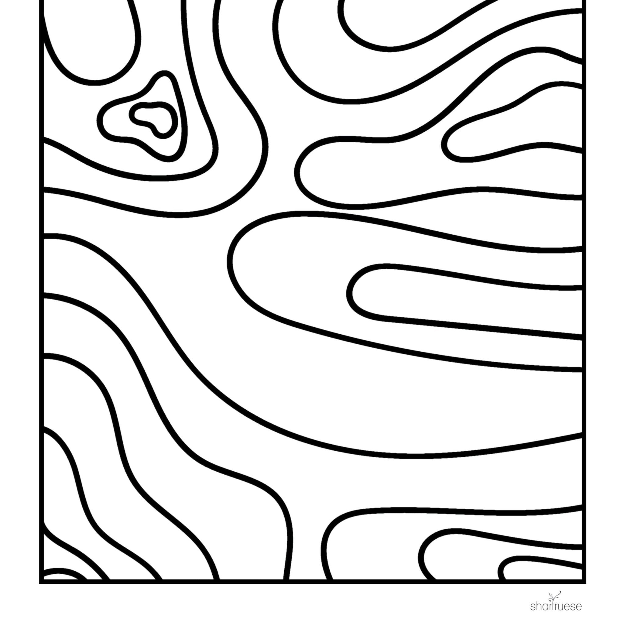 Easy Bold Patterns Colouring Pages Instant Download - Shartruese ...
