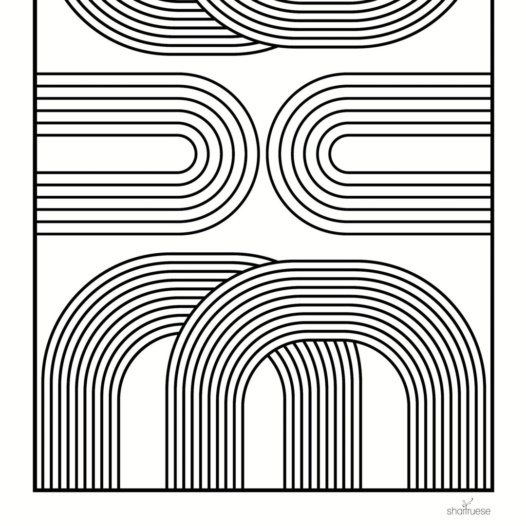Easy Bold Patterns Colouring Pages Instant Download - ShartrueseColouring Pages