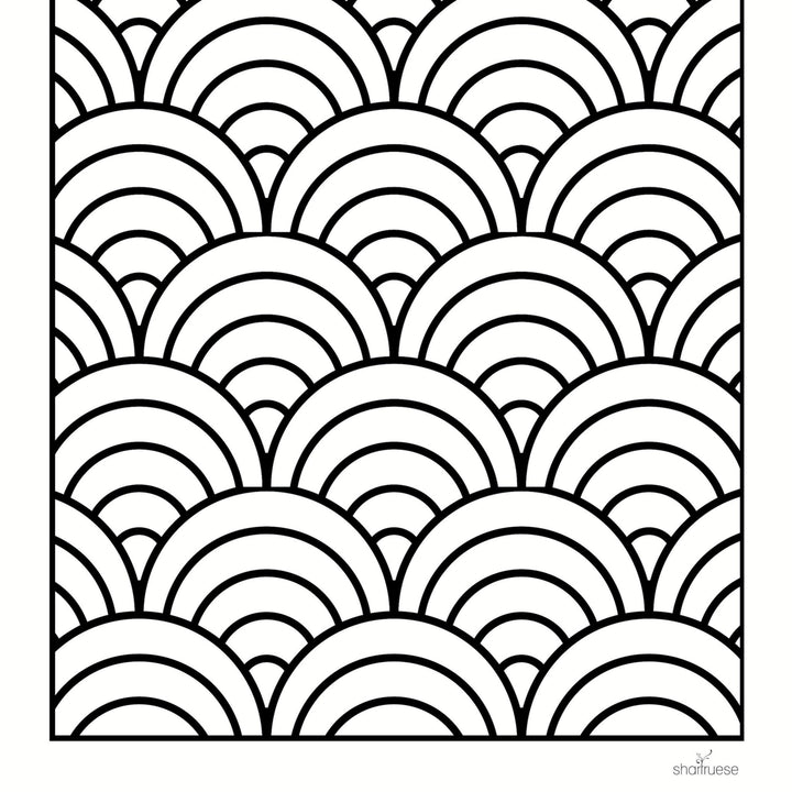 Easy Bold Patterns Colouring Pages Instant Download - ShartrueseColouring Pages