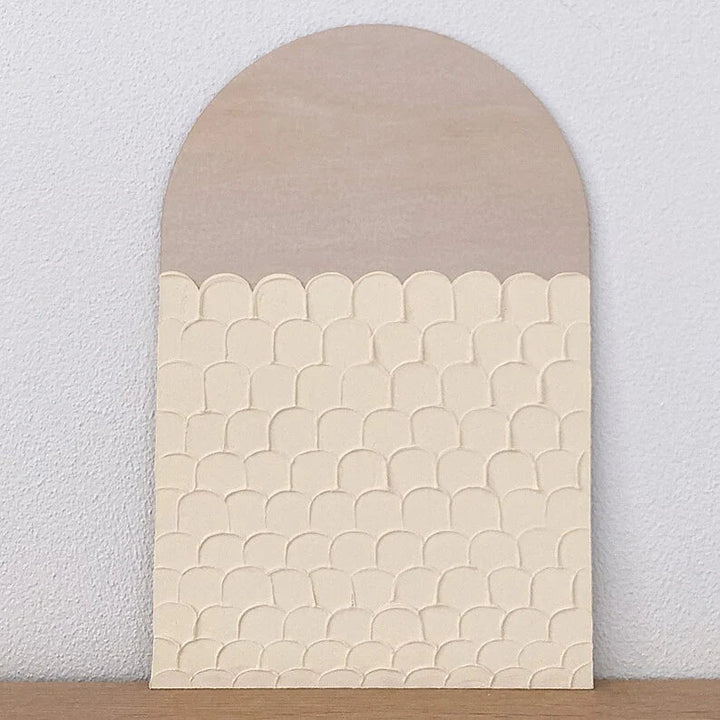 Fish Scale Arch Plaque - ShartrueseTextured Art