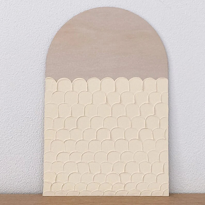 Fish Scale Arch Plaque - ShartrueseTextured Art