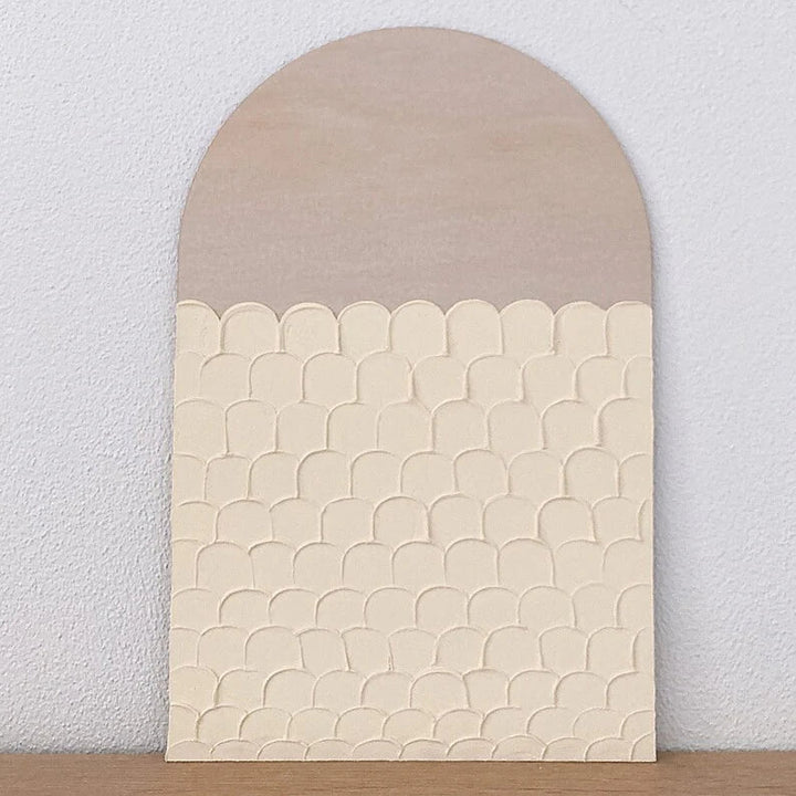 Fish Scale Arch Plaque - ShartrueseTextured Art